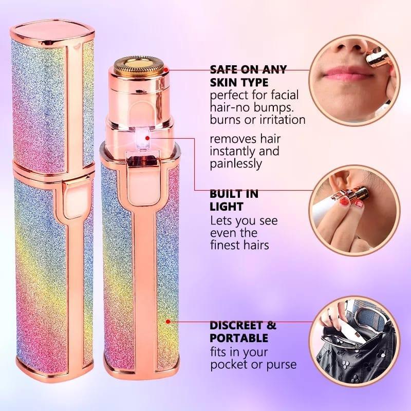 2 in 1 Eyebrow Trimmer & Facial Hair Remover - Mix Bazar