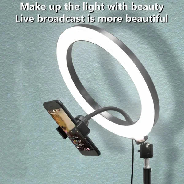 Photography Mobile Selfie Led Dimmable With Phone Holder Mix Bazar