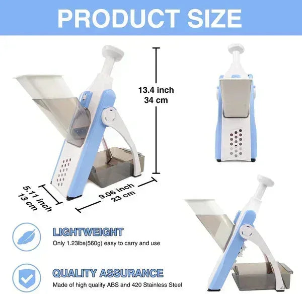 Professional Vegetable Slicer - Multi-Blade Mandoline for Fast Food Prep - Mix Bazar - Mix Bazar