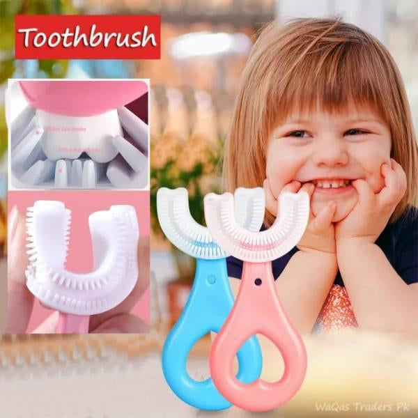 Silicone U-Shaped Toothbrush For Kids - Pack of 5 Mix Bazar