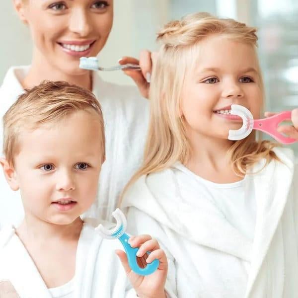 Silicone U-Shaped Toothbrush For Kids - Pack of 5