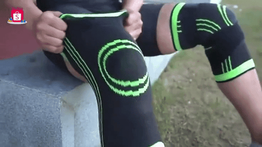 Knee Brace with Stretchable Fabric & Double Belt (2 Pieces / Pair)