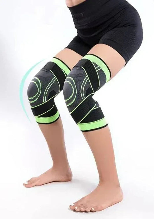 Knee Brace with Stretchable Fabric & Double Belt (2 Pieces / Pair) - Mix Bazar - Mix Bazar