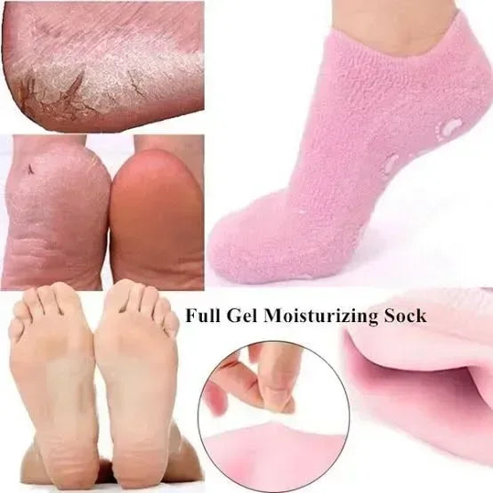 Silicon Gel Socks for Dry Cracked Heels - Moisturizing Foot Care (Pair) - Mix Bazar - Mix Bazar