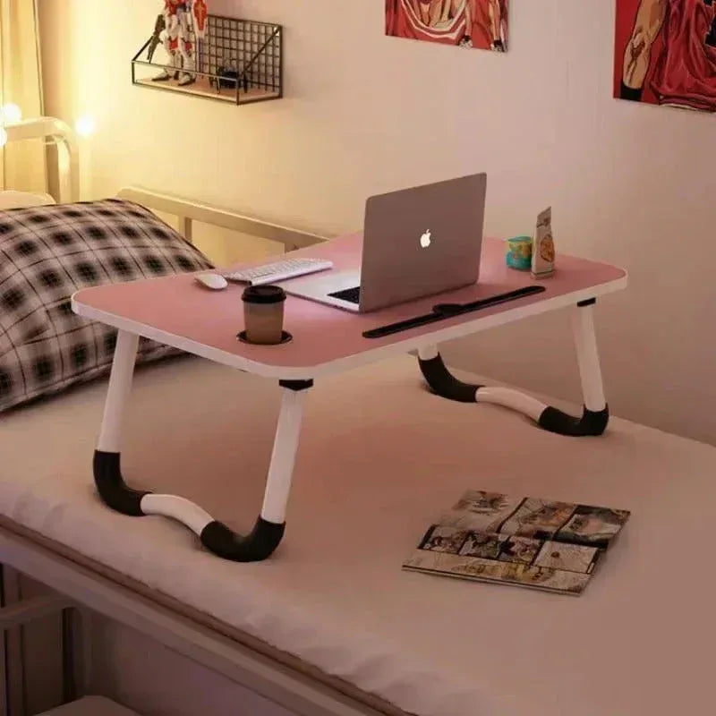 Wooden Laptop Table - Portable Foldable Desk for Bed, Sofa & Study - Mix Bazar - Mix Bazar