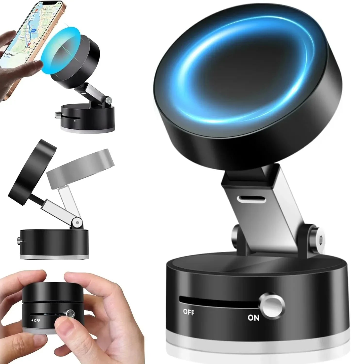 Mobile Stand – 360° Magnetic Suction Cup Holder | COD Pakistan