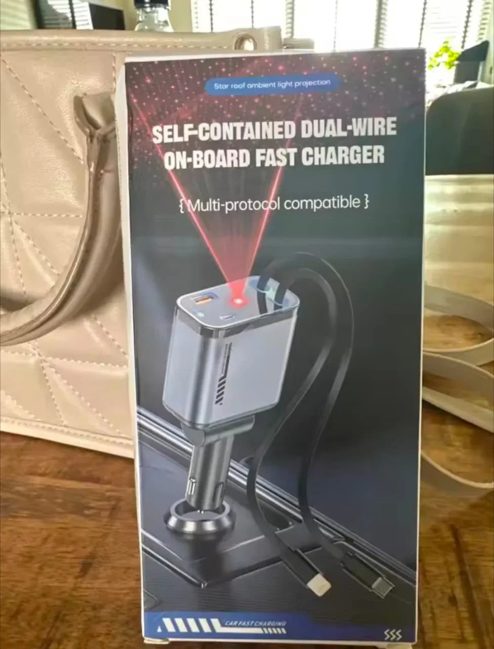 C6 4-in-1 Car Charger  Super Fast Charging + Star Light