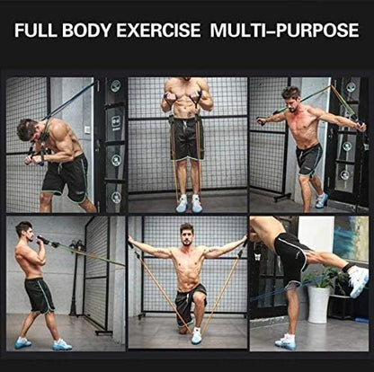 11Pcs Power Resistance Bands Set – Complete Home Gym Kit (Imported)