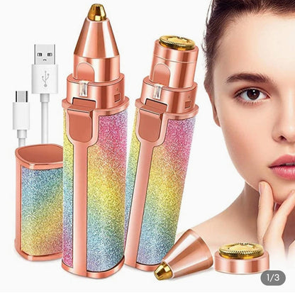 2 in 1 Eyebrow Trimmer  & Facial Hair Remover Mix Bazar