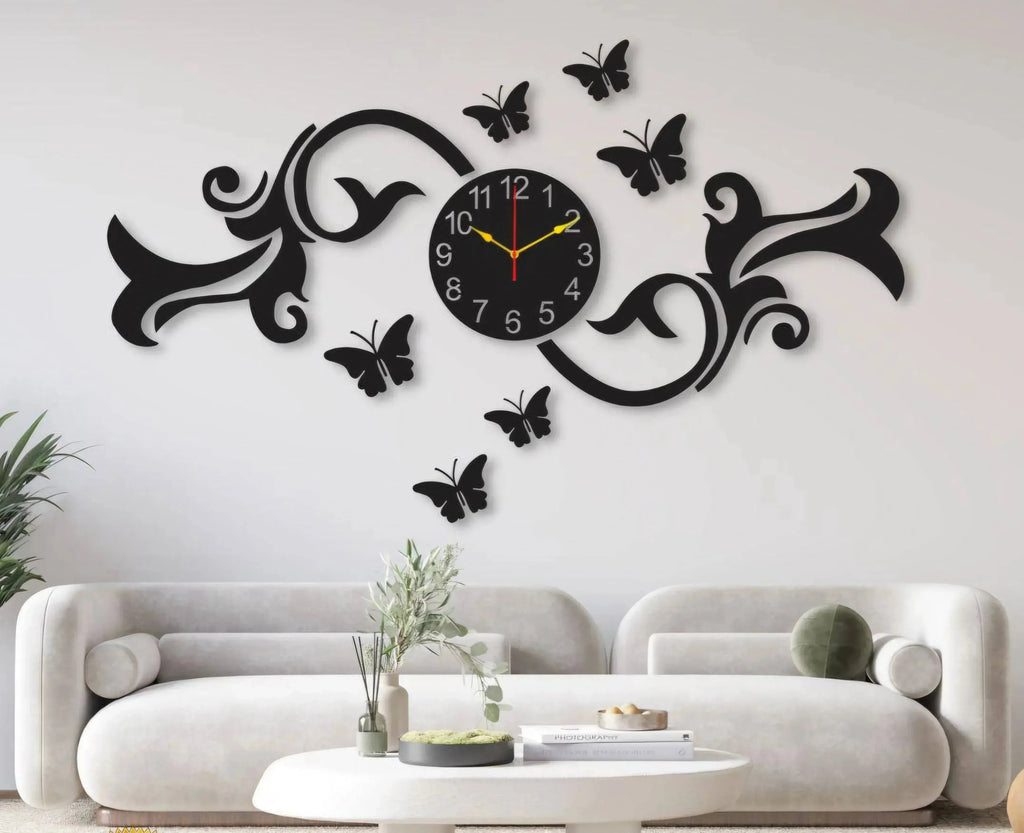 Modern Wall Clock - Silent Non-Ticking Decorative Clock for Home & Office - Mix Bazar - Mix Bazar