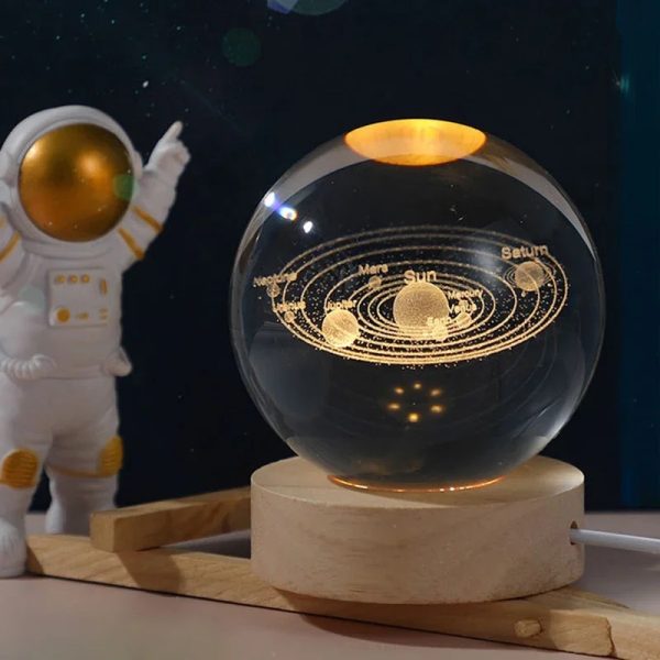 Crystal Ball Night Light Glowing Planet