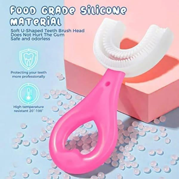 Silicone U-Shaped Toothbrush For Kids - Pack of 5