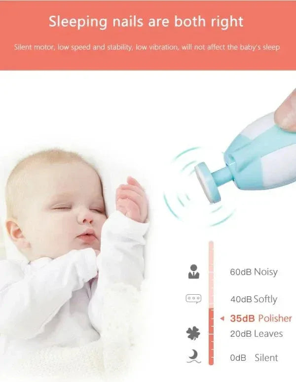 Baby Nail Trimmer - Safe Electric Nail File & Clipper Set for Newborns - Mix Bazar - Mix Bazar