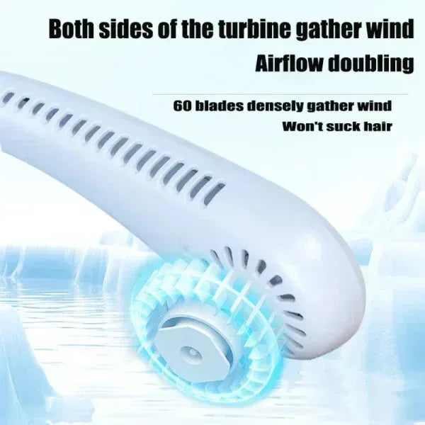 Rechargeable Hanging Neck Fan - Portable Hands-Free Personal Cooling Fan - Mix Bazar - Mix Bazar