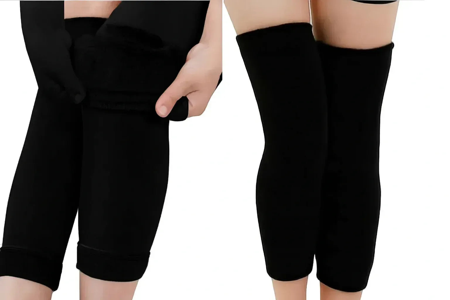 Knee Brace with Strechable, inner Wool Fabric & Belt for Unisex (2 Pieces / Pair) - Mix Bazar - Mix Bazar