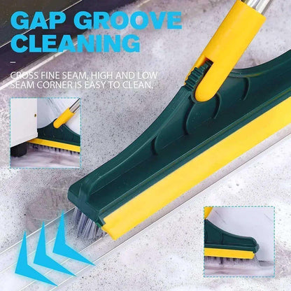 2-in-1 Broom Wiper - Dual Purpose Floor & Window Cleaning Tool - Mix Bazar