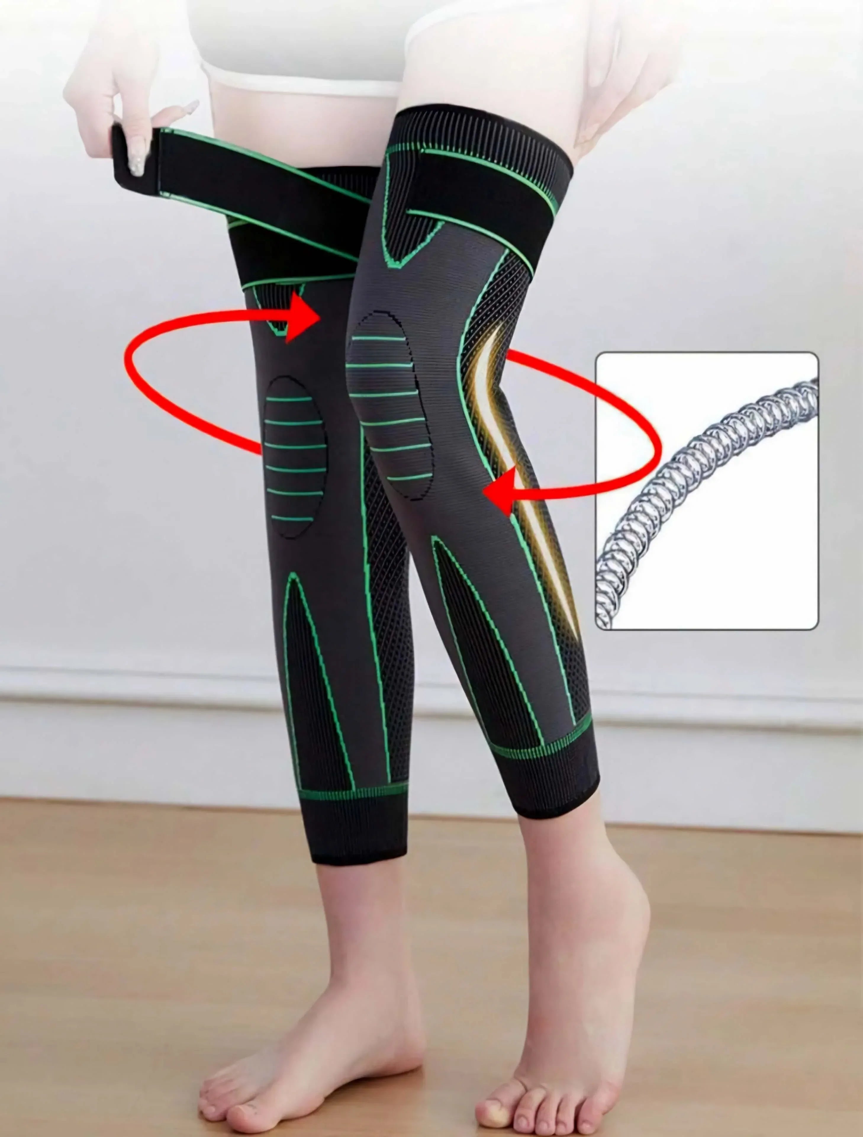 Knee Brace Full Leg - Stretchable Support Belt - Mix Bazar