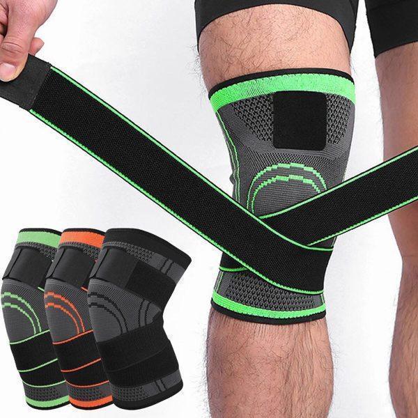 Knee Brace with Stretchable Fabric & Double Belt (2 Pieces / Pair) - Mix Bazar - Mix Bazar